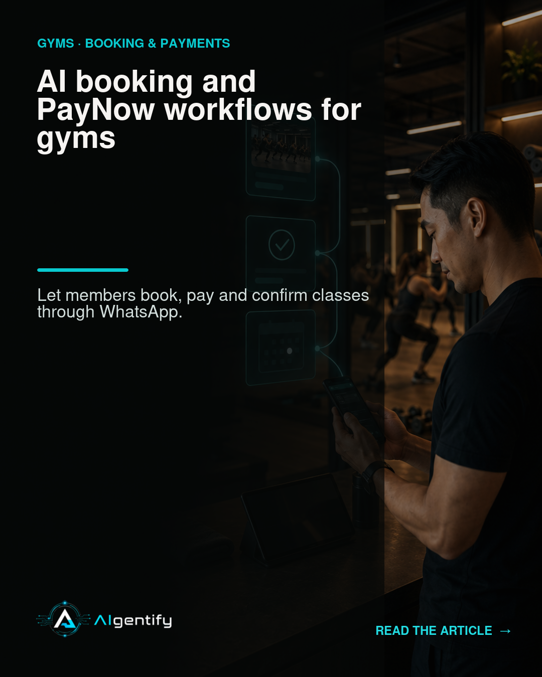 AI Booking and PayNow Workflows for Gyms